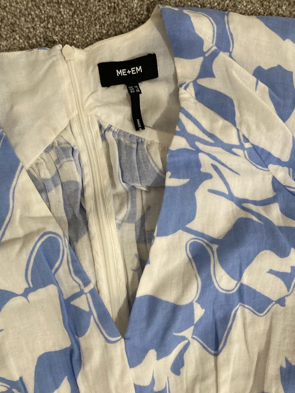 ME+EM 🤍Cheesecloth Tulip Flower Print Midi Dress - Picture 15 of 15